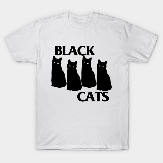 Black Cats - Black Flag Kitty Tribute T-Shirt by DankFutura